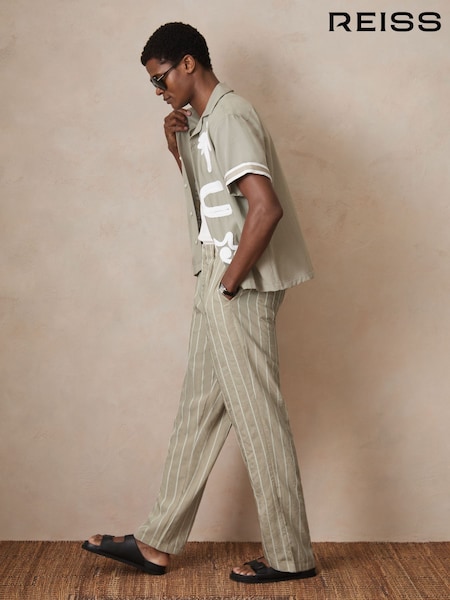 Reiss Angus Reiss | Ché Pinstripe Wide-Leg Trousers (F72429) | 185 €