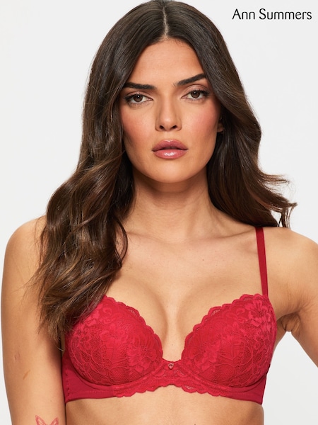 Ann Summers Red Pad Plunge Sexy Lace Underwired Bra (F72518) | €21