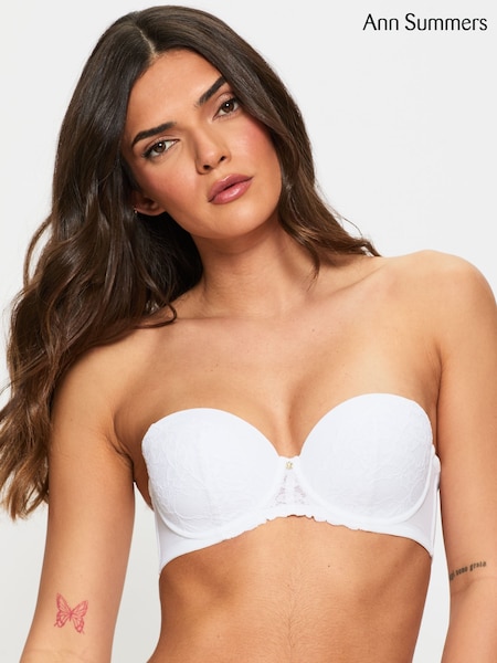 Ann Summers White Strapless Sexy Lace Underwired Bra (F72521) | € 34