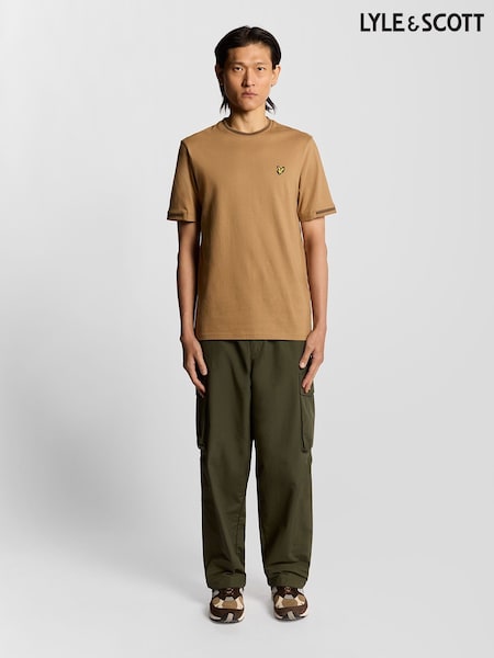 Lyle & Scott Blue Birdseye Half Tipped T-Shirt (F72559) | €46
