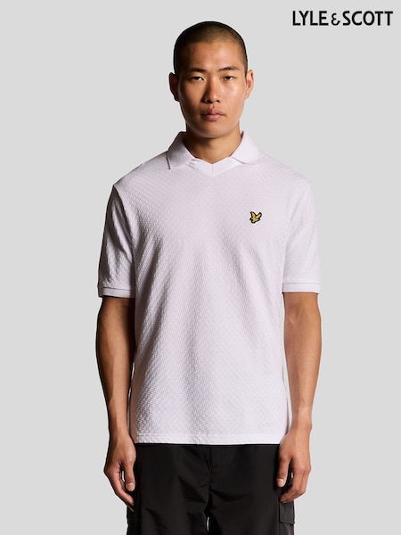 Alb - Lyle & Scott Football Collar Polo Shirt (F72592) | 447 LEI