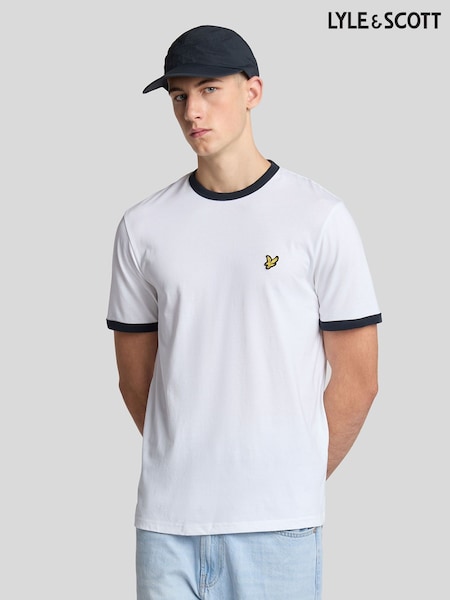 Lyle & Scott White Ringer T-Shirt (F72628) | €50