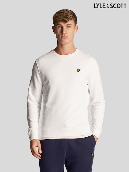 Lyle & Scott White Crew Neck Sweatshirt (F72653) | €83