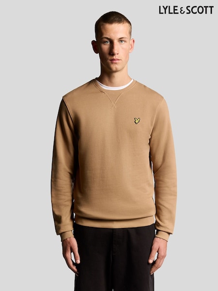 Lyle & Scott Brown Crew Neck Sweatshirt (F72694) | €92