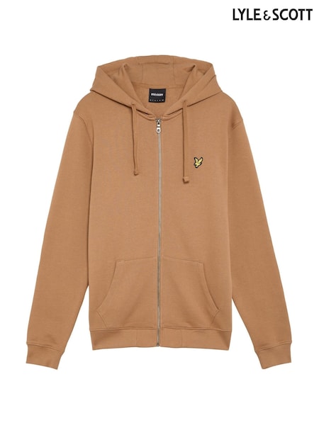 Lyle & Scott Brown Zip Through Hoodie (F72705) | €106