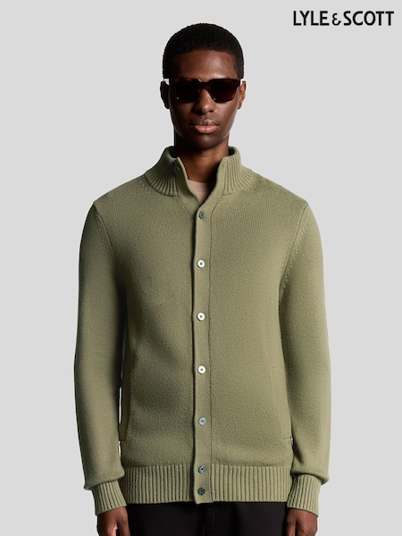 Lyle & Scott Green Military Cardigan (F72712) | R$ 1.380