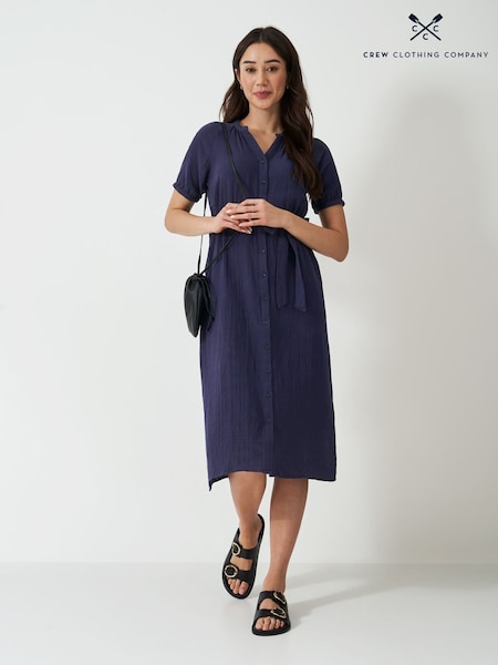 Crew Clothing Company Blue Kate 100% Cotton Cheesecloth Dress (F72793) | 4,506 UAH