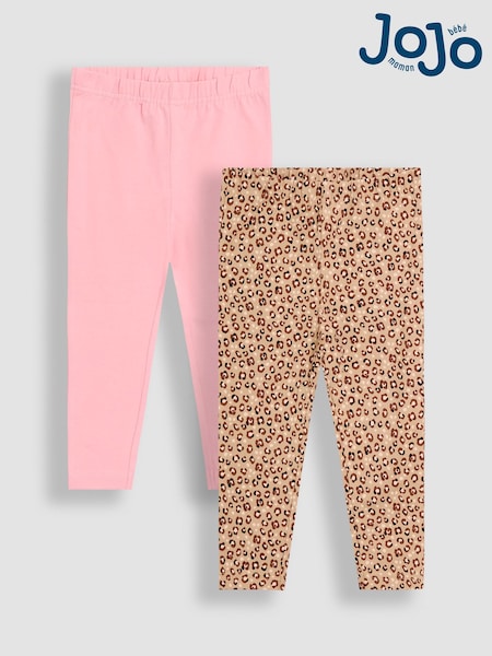 Jojo Maman Bébé Pink Leggings 2 Pack (F72857) | €27.50 - €31.50