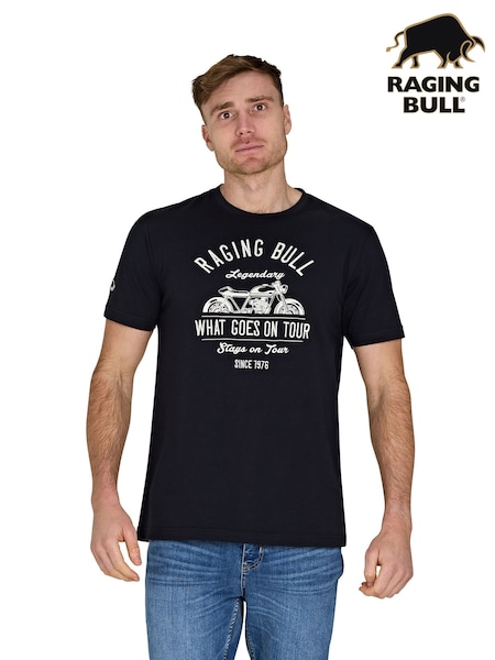 Raging Bull 100% Cotton Ride Out Black T-Shirt (F72973) | €44 - €46