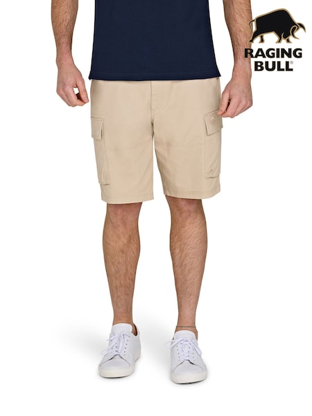 Natural - Raging Bull Blue Classic Cargo Shorts (F72984) | 85 €