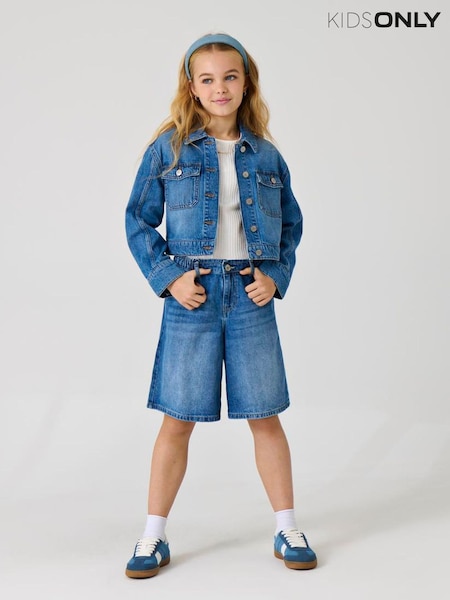 Elasitcated Waist Wide Long Bermuda Shorts (F72996) | ‏126‏₪