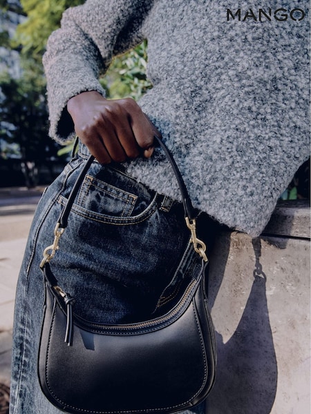 Mango Black Mini Oval Cross-Body Bag (F73016) | €37