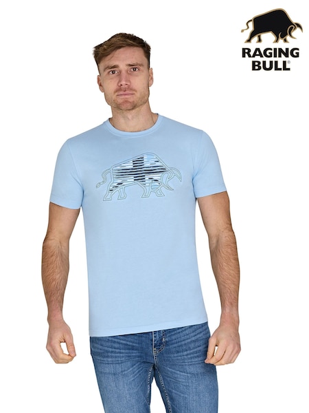 Raging Bull Blue 100% Cotton Slash Bull T-Shirt (F73101) | €44 - €46