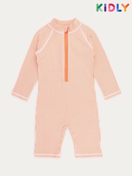 Pink - KIDLY Pink 3/4 Sleeve Seersucker Sunsuit (F73131) | 37 €