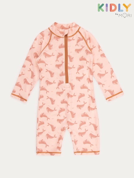 Pink - KIDLY Blue 3/4 Sleeve Sunsuit (F73140) | 37 €