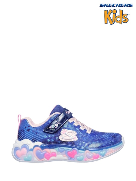 Skechers Blue Eternal Heart Lights Trainers (F73171) | AED314