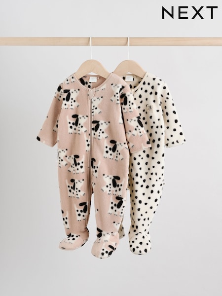 Neutral Baby Micro Fleece Two Way Zip Sleepsuits 2 Pack (F73334) | R$ 195 - R$ 215
