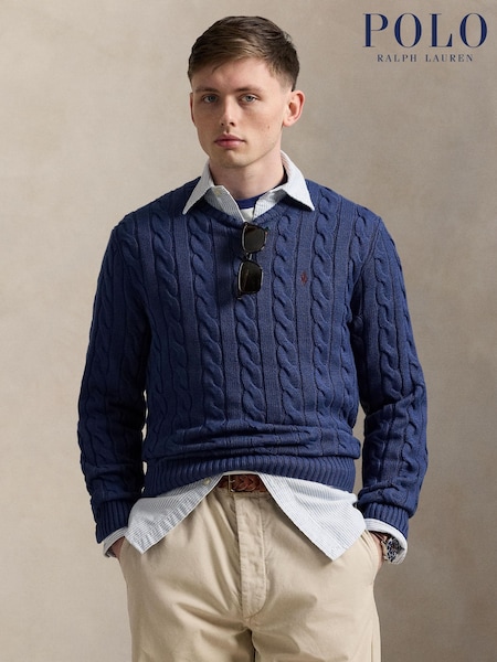 Polo Ralph Lauren Blue Driver Long Sleeve Pullover Jumper (F73487) | R$ 1.875