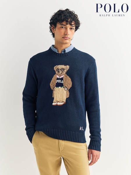 Polo Ralph Lauren Blue Long Sleeve Pullover Cotton Jumper (F73503) | R$ 5.380
