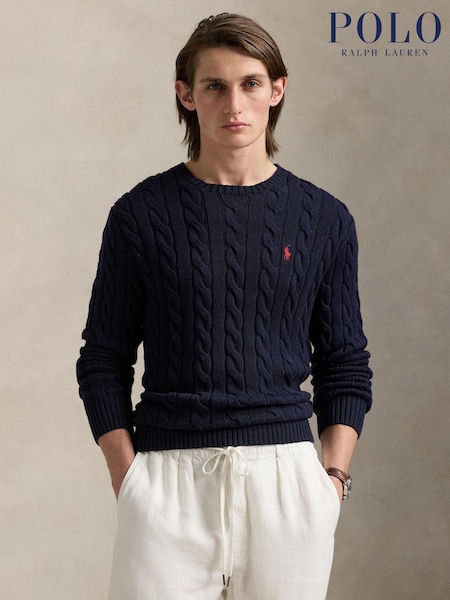Polo Ralph Lauren Navy Blue Driver Long Sleeve Pullover Jumper (F73565) | R$ 1.875