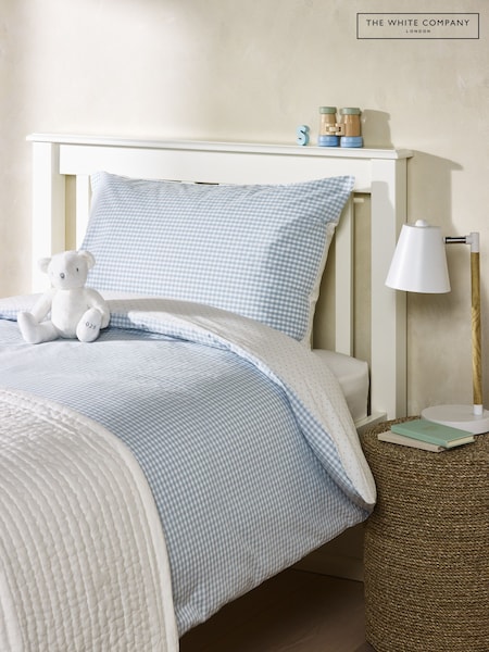 The White Company Blue Gingham Check and Star Reversible Bed Set (F73618) | €59