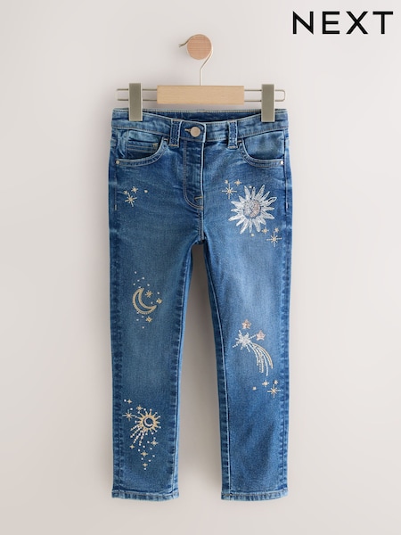 Anthrazitgrau - Embroidered Skinny Jeans (3-16yrs) (F73796) | 26 € - 33 €