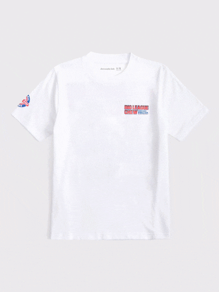 Abercrombie & Fitch Back Graphic Baseball White T-Shirt (F73978) | €26 - €29