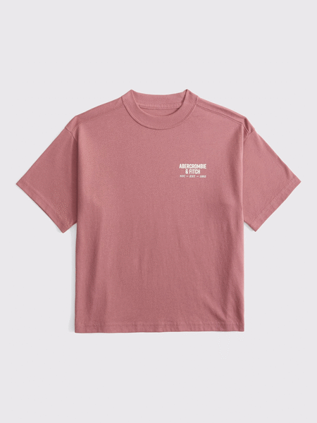 אדום - חולצת טי עם לוגו מאחור של Abercrombie & Fitch בכחול (F73985) | ‏96‏₪ - ‏106‏₪