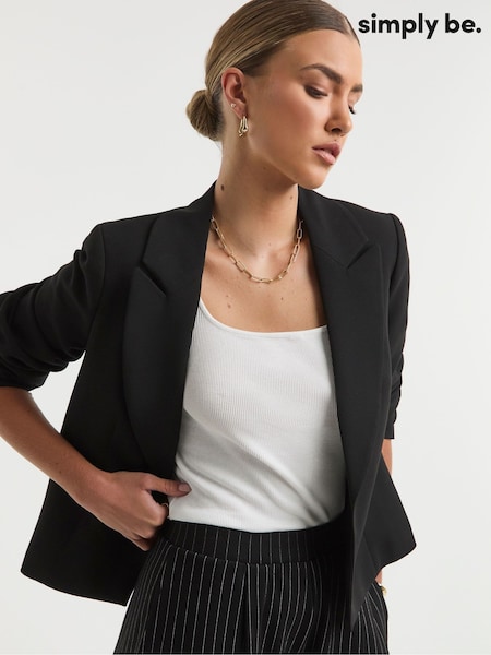 Simply Be Oversized Cropped Blazer (F74010) | 328 LEI