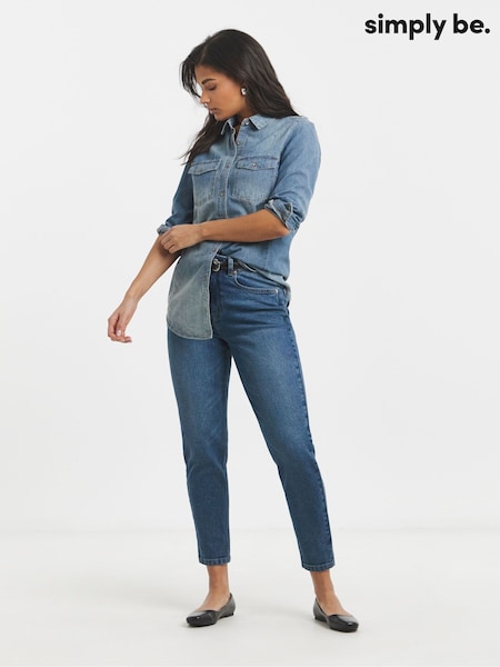 Blue - Simply Be Mom 99/1 Jeans (F74014) | 298 LEI