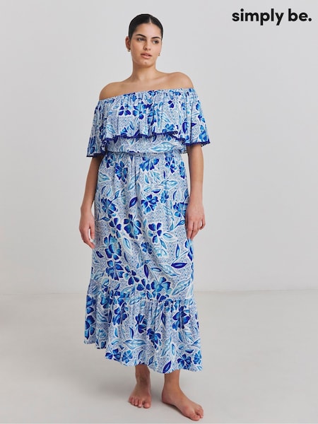 Simply Be Beach to Beach Bardot Swimdress (F74017) | €50