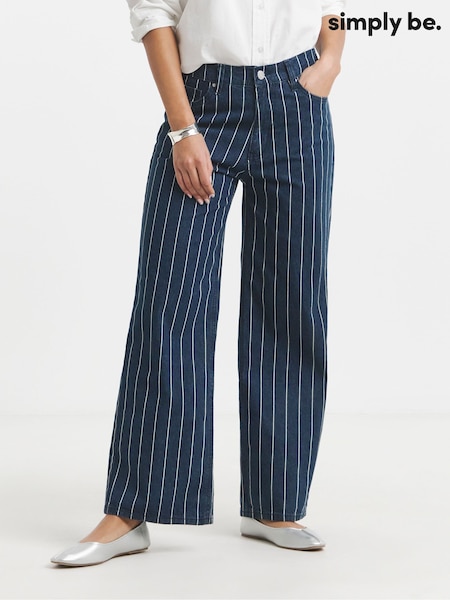 Simply Be Blue Wide Leg Jeans (F74022) | €60