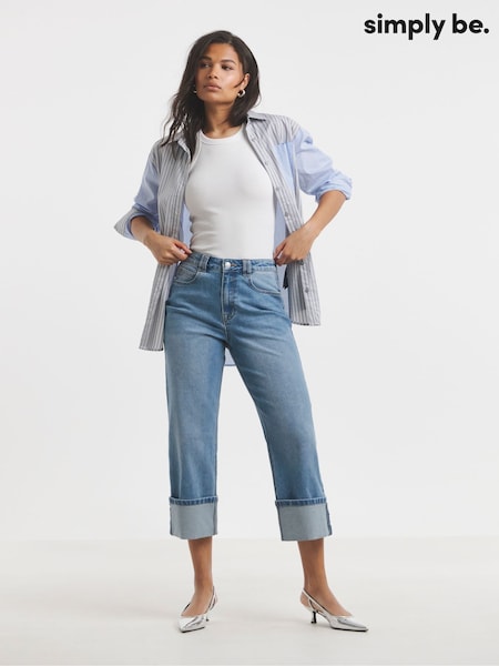 Simply Be Cropped Wide Leg Jeans (F74030) | €42