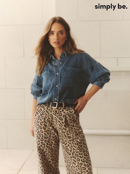 Simply Be Deep Cuff Denim Shirt (F74037) | 57 €