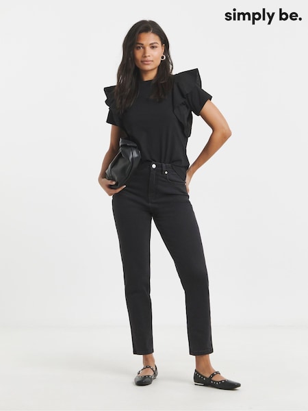 Black - Simply Be Mom 99/1 Jeans (F74040) | 298 LEI