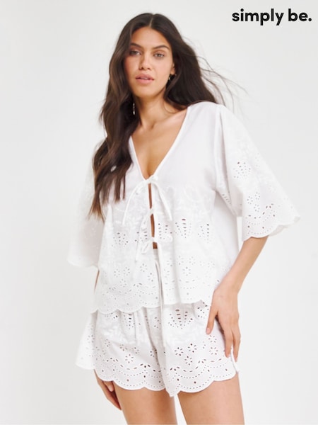 Simply Be Broderie Beach Co-Ord Swimwear (F74044) | €57