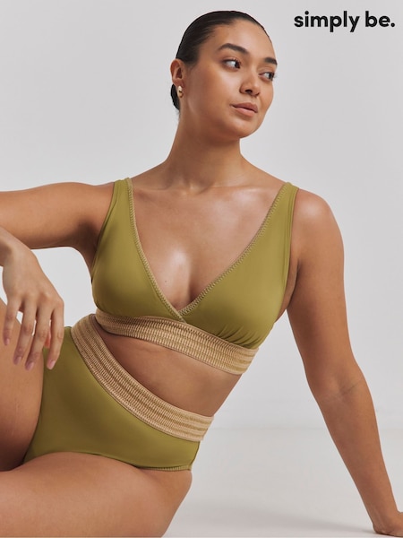 Simply Be Green Elastic Detail Bikini Set (F74073) | €45