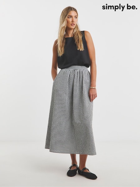Simply Be Gingham Full Maxi Skirt (F74080) | ‏176‏₪