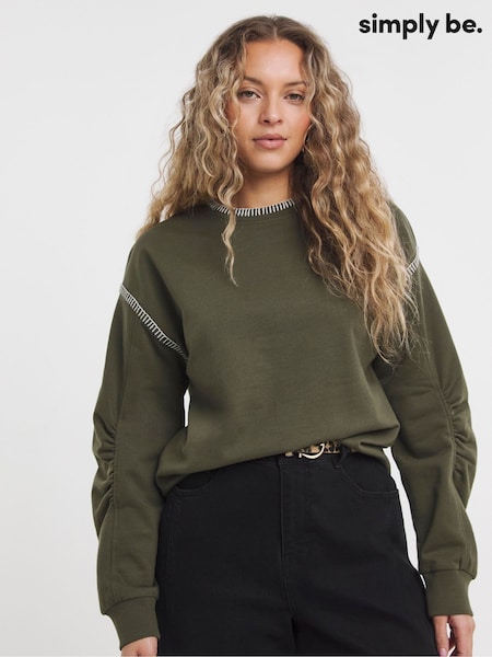 Simply Be Oversized Whipstitch Detail Sweatshirt (F74088) | €44