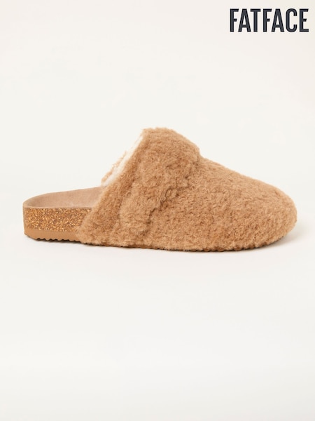 FatFace Tan Brown Teddy House Shoe (F74126) | R$ 420