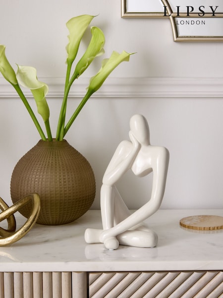 Lipsy White Gloss Thinking Lady Object Ornament (F74251) | €34