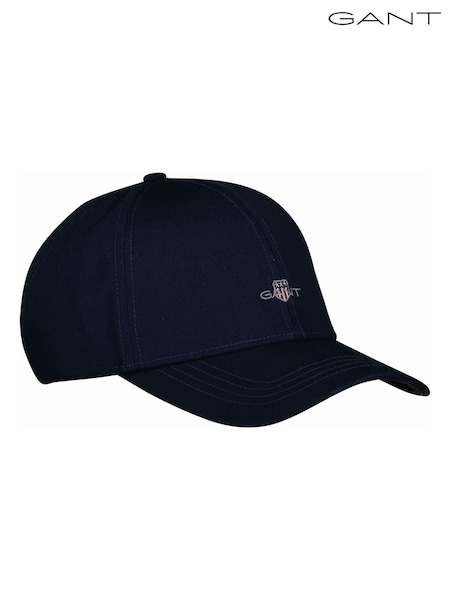 Синий с хромированной отделкой - GANT Shield Logo Cotton Cap (F74324) | €53