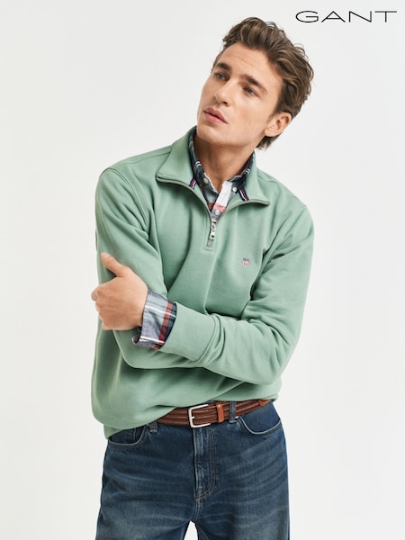 Світло-зелений - GANT Regular-Fit Half Zip світшот (F74329) | 5 948 грн