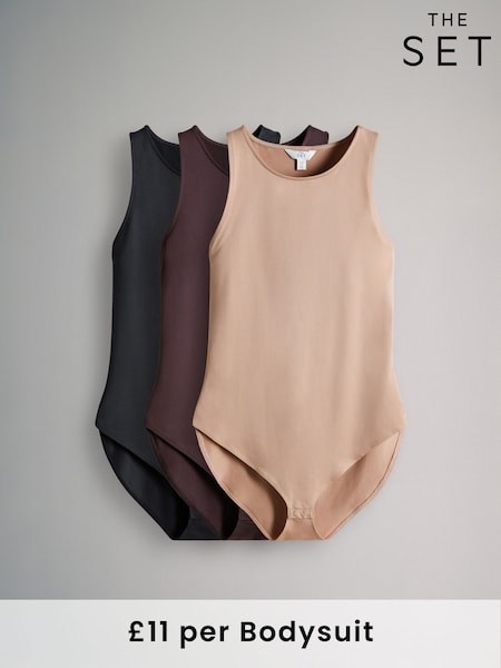 The Set Polyamide Racer Neck Bodysuits 3 Pack (F74440) | €52