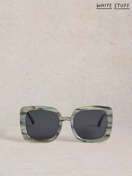 Albastru - White Stuff Oversized Square Sunglasses (F74483) | 223 LEI