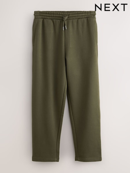 Khaki Green Straight Fit Cotton Rich Jersey Joggers (F74561) | AED114