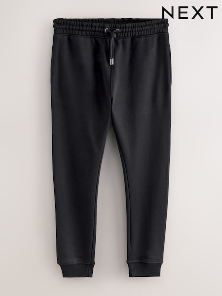 Black Skinny Fit Cotton Rich Jersey Joggers (F74563) | 129 QAR