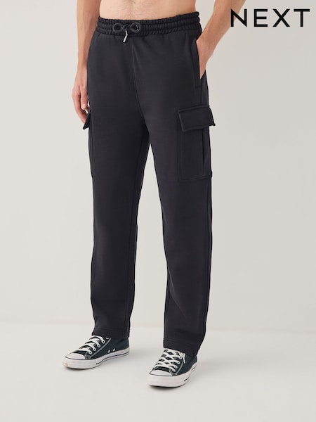 Black Open Cargo Joggers (F74569) | €30