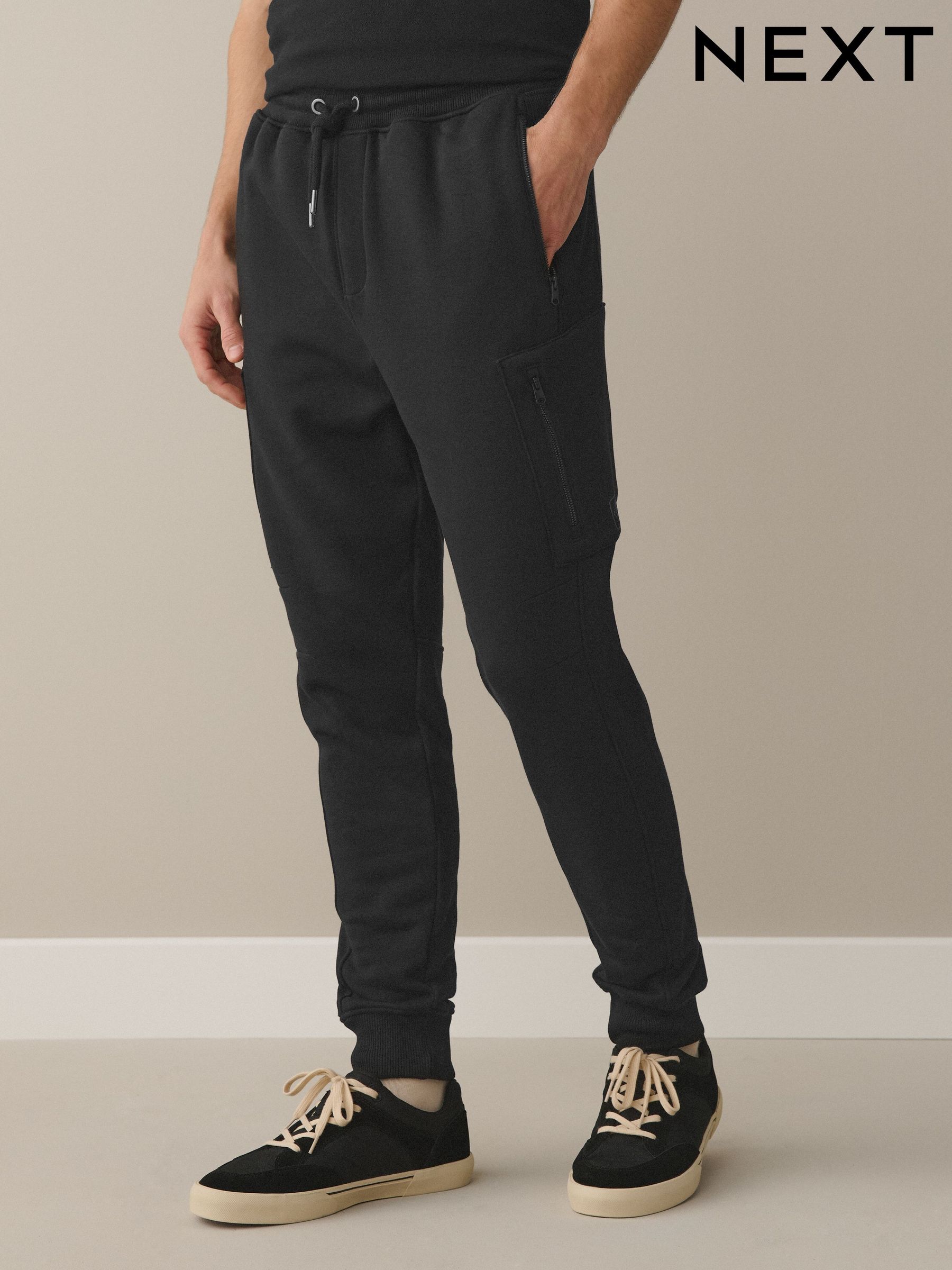 Utility Joggers Next Mens Joggers With Zip Pockets Buy Men's