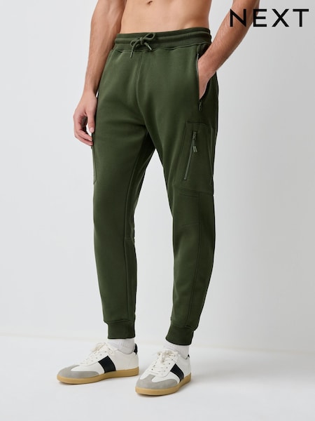 Khakigrün - Slim Fit Utility Style Joggers (F74572) | 51 €